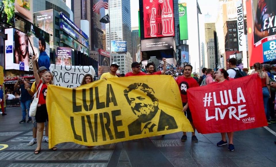 Lula has been registered as a presidential candidate for October, despite being in prison