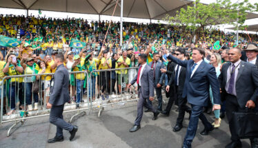 President Bolsonaro takes part in a military parade in Brasilia on Brazil's Independence Day