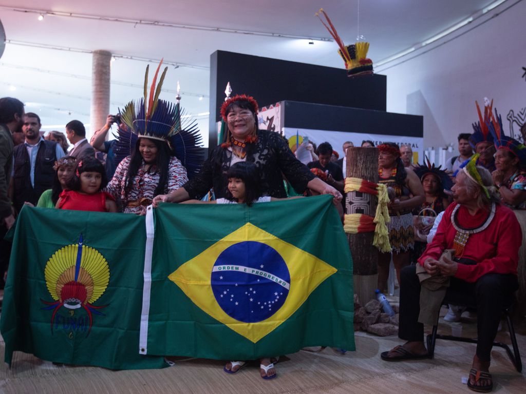 Indigenous people march for land rights in Brazil ahead of court ruling