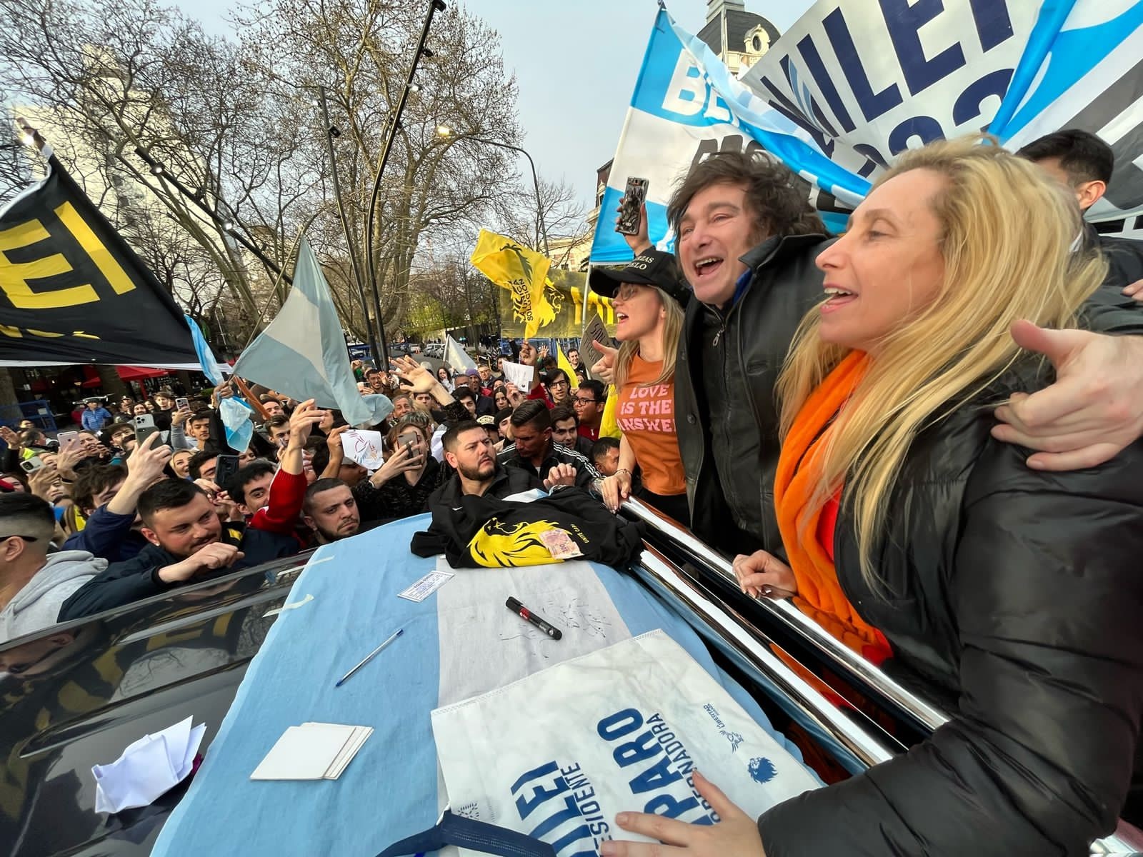 President-elect of Argentina Javier Milei during campaign (courtesy Javier Milei Social Media)