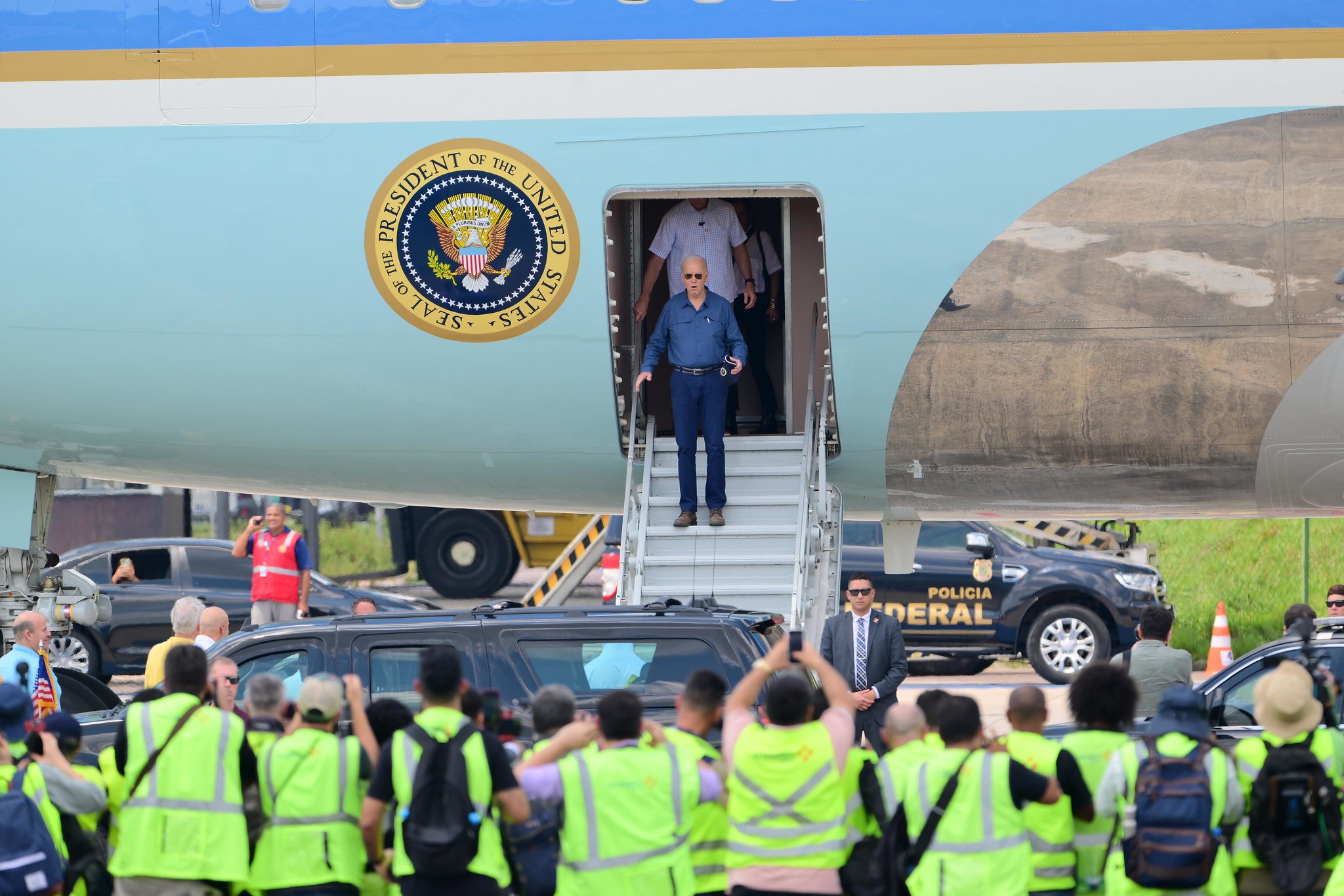 President Joe Biden arrives in Manaus, capital of the Brazilian Amazonas state (photo: Dhyeizo Lemos Manaus City Hall)