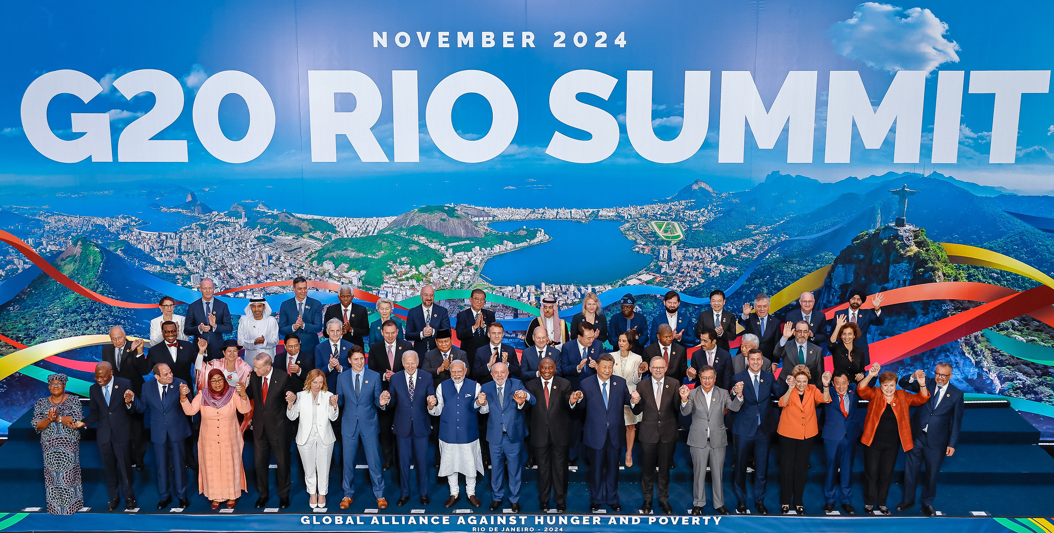 World leaders gathered at the G20 Summit in Rio de Janeiro photo: Ricardo Stuckert/Presidency of Brazil