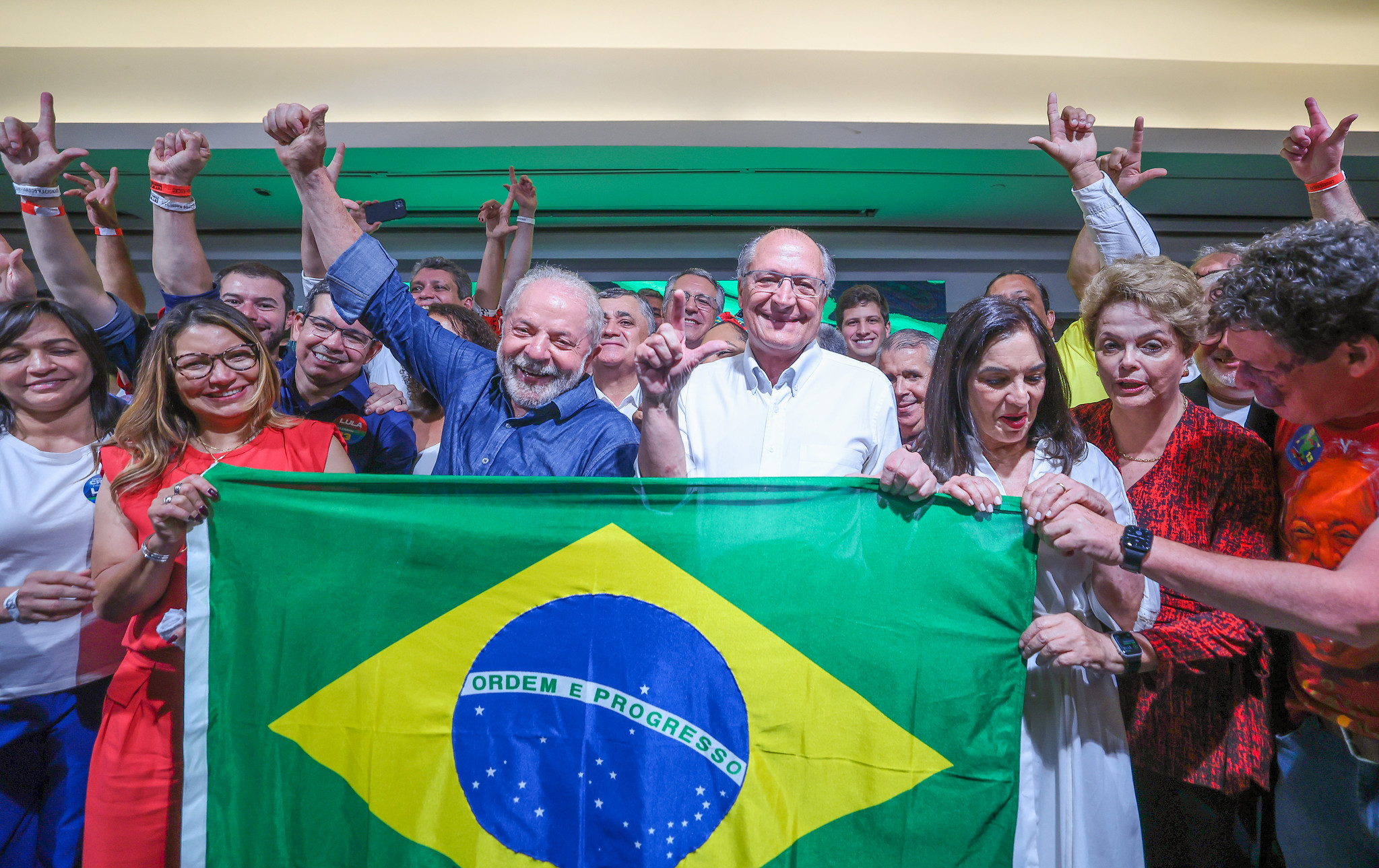 President Lula and Vice President Geraldo Alckmin celebrate victory in the 2022 elections (photo: Ricardo Stuckert/Presidency of Brazil)