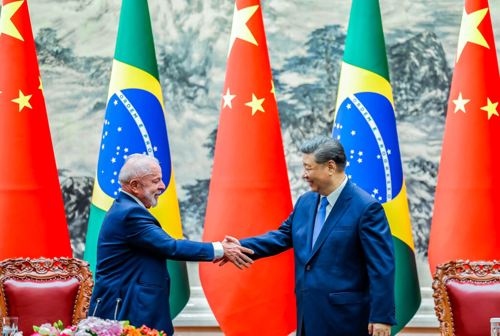 Lula and Xi Jinping meet in Beijing (photo credit: Ricardo Stuckert / Presidency of Brazil)