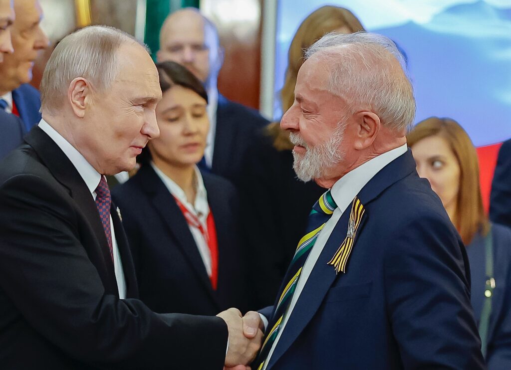 Putin welcomes Lula in Russia (photo credit: Ricardo Stuckert / Presidency of Brazil)